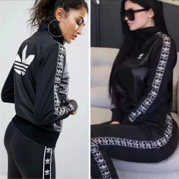 adidas tape track jacket